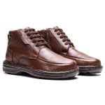 Bota Comfort Masculino em Couro Café