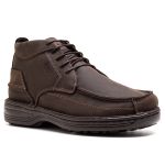 Bota Comfort Masculino em Couro Rústico Pinhão