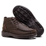 Bota Comfort Masculino em Couro Rústico Pinhão