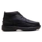 Bota Comfort Masculino em Couro Rústico Preto