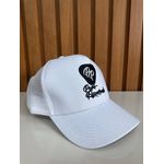 Boné Trucker Branco Assinatura Pepê Figueiredo 