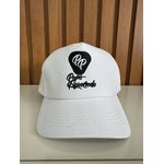 Boné Trucker Branco Assinatura Pepê Figueiredo 