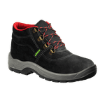 Bota Nobuck Preta Bidensidade Bico Pvc Ca15080