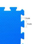 Placa EVA Tatame 100 x 100 1cm Azul Royal