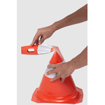 Cone Flexivel e Refletivo Laranja e Branco 75CM
