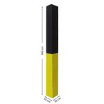 Cantoneira Preto/amarelo 1m x 10cm x 0,10 Ad