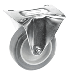 Rodizio Fixo PVC L12 125mm para até 75kg Schioppa FL 512 BP 75KG