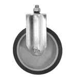 Rodizio Fixo PVC L12 75mm para até 60kg com Espiga Roscada 1/2Pol. Schioppa FLE 312 BP 60KG