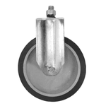Rodizio Fixo PVC L12 100mm para até 65kg com Espiga Roscada 1/2Pol. Schioppa FLE 412 BP 65KG