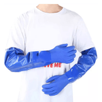 Luva Pvc Azul Punho 66cm Tam g Ca 36581