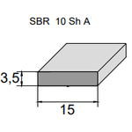 Borracha Esponjosa 3,5 x 15