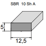 Borracha Esponjosa 5 x 12,5
