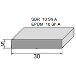 Borracha Esponjosa 5 x 30