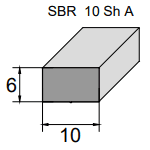 Borracha Esponjosa 6 x 10