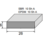 Borracha Esponjosa 6 x 26