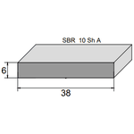 Borracha Esponjosa 6 x 38