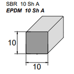Borracha Esponjosa 10 x 10