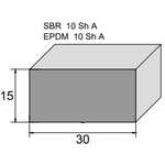 Borracha Esponjosa 15 x 30