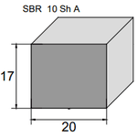 Borracha Esponjosa 17 x 20