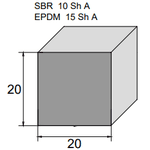 Borracha Esponjosa 20 x 20