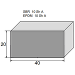 Borracha Esponjosa 20 x 40