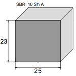 Borracha Esponjosa 23 x 25