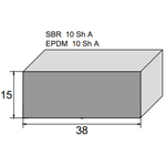 Borracha Esponjosa 15 x 38