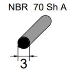 Cordao Oring 3mm