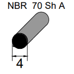 Cordao Oring 4mm