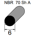 Cordao Oring 6mm