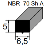 Cordao Oring 6,5 X 5mm