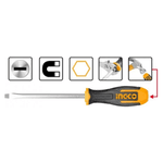 Chave de Fenda Com Tampa de Impacto Ingco 1/4 x 4 Pol.
