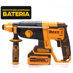 Martelete Rotativo Brushless Ingco 2j Sds Plus a Bateria 20v Linha P20s
