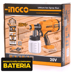 Pistola de Pintura Ingco a Bateria 20v (nao Acompanha) Linha P20s