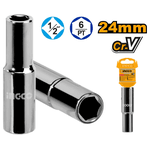 Soquete Sextavado Longo Ingco 1/2 Pol 24mm