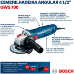 Esmerilhadeira 4.1/2 Gws 700 710w 110v ou 220v