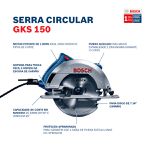 Serra Circ 7.1/4" Gks 150 220v + 1 disco