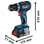 Paraf/furad Impacto Gsb 18v-90 + Carreg+2 Bat