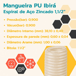 Mangueira Espiral Pu 2.1/2 Zincada