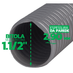 Mangueira Espiral Cinza 1.1/2 Leve
