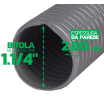 Mangueira Espiral Cinza 1.1/4 Leve