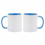 Caneca de Cerâmica alça e interior colorido - 325ml