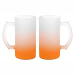 Caneca de chopp vidro jateada 460ml