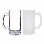 Caneca de chopp vidro jateada 460ml