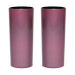 Copo Long Drink Acrílico 330ml Metalizado int. Preto