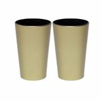 Copo Twister Acrílico 400ml Metalizado int. Preto