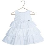 Vestido Batizado Camadas Bordado Inglês