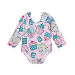 Maiô Infantil Manga Longa Uv Cupcake