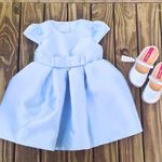 Vestido Zibeline Azul Celeste