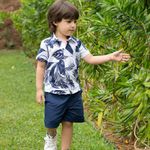 Conjunto Infantil Folhagem Azul